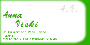 anna viski business card